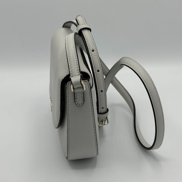 NWT Kate Spade Leila Mini Flap Crossbody - Quill Grey - Picture 3 of 11